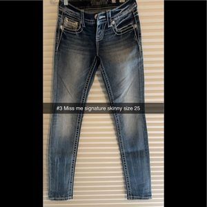 Miss me skinny jeans size 25